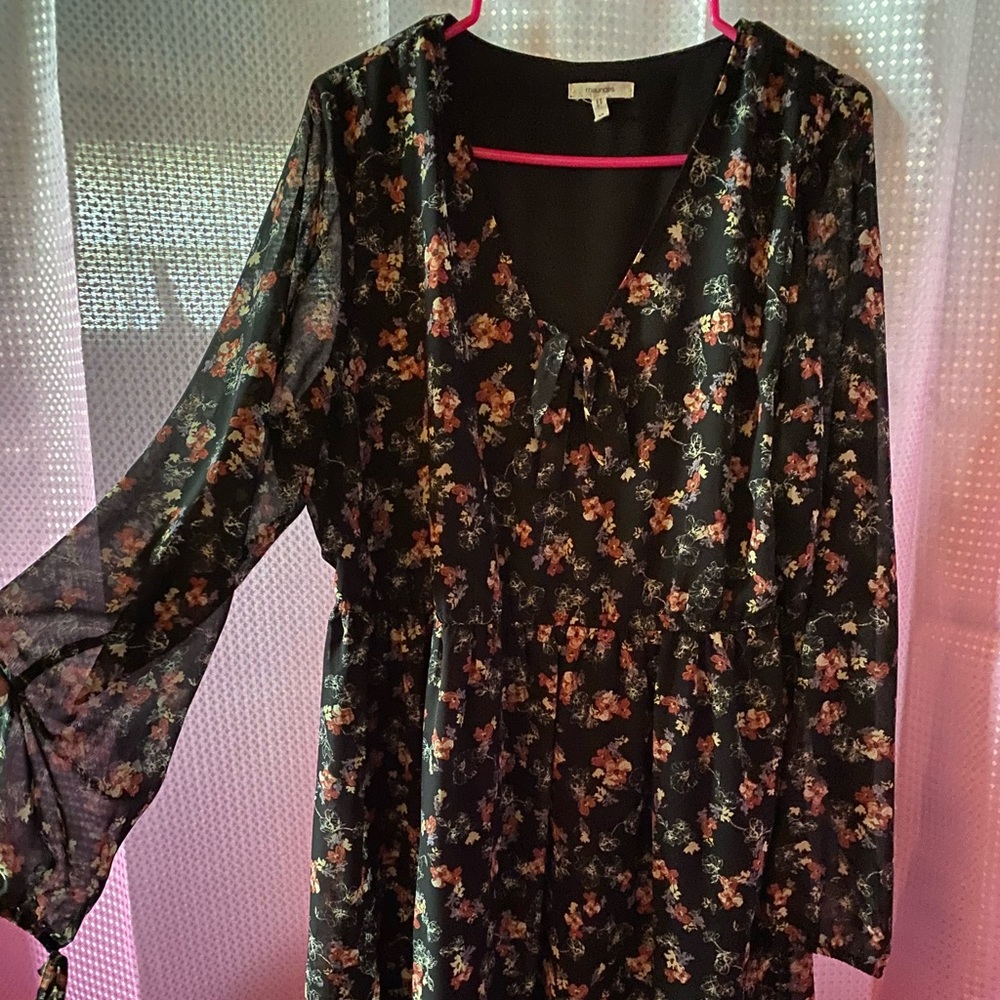 Floral long sleeved dress
